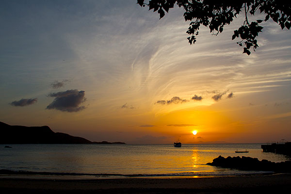 Atardecer en la isla de margarita