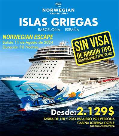 Crucero saliendo desde Barcelona - islas griegas - italia- francia y Greacia